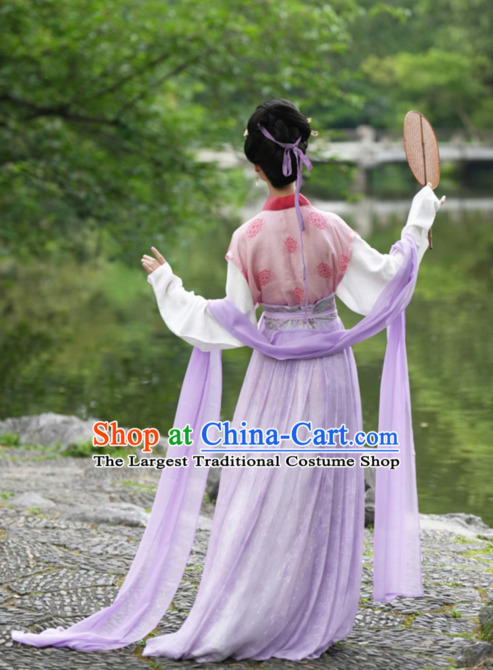 Traditional Chinese Hanfu Ancient Noble Woman Clothing Song Dynasty Silk Jiaoling Waistcoat Blouse Ruqun Set