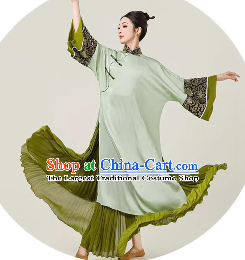 Ningfang Women Group Dance Classical Performance Costume Chinese Qing Dynasty Flowing Attire