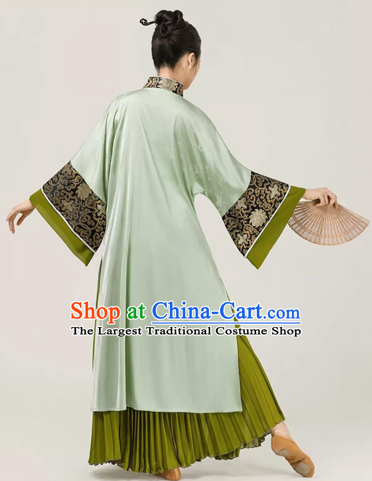 Ningfang Women Group Dance Classical Performance Costume Chinese Qing Dynasty Flowing Attire