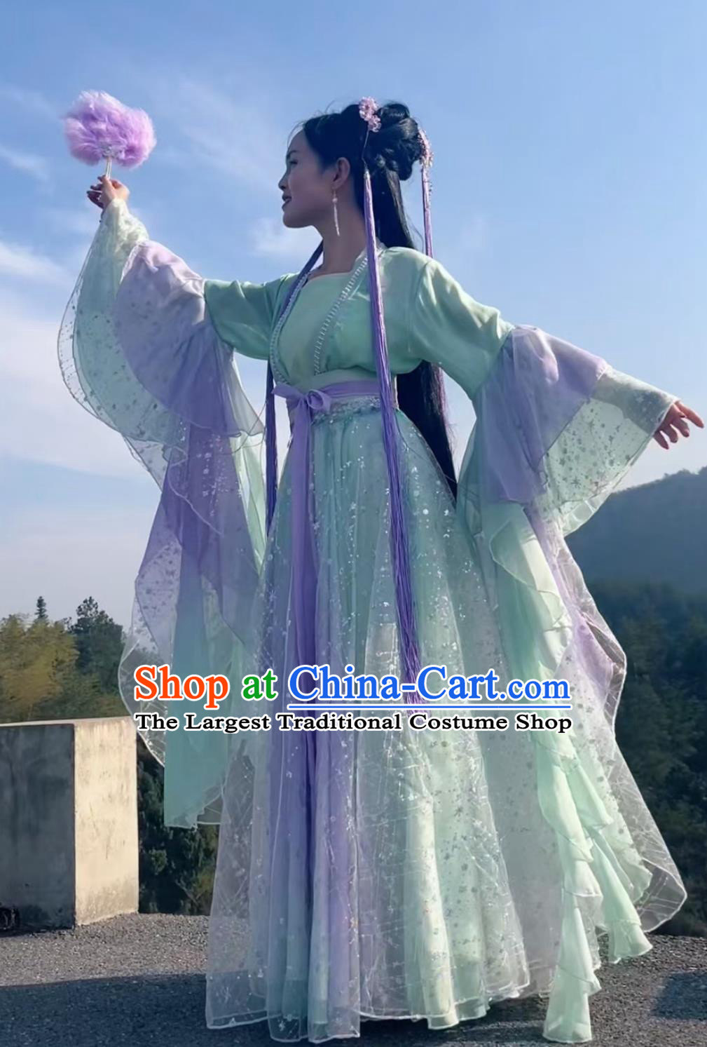 Song Dynasty Hanfu Ancient Fairy Chang E Dress Classical Dance Traditional Chinese Costume