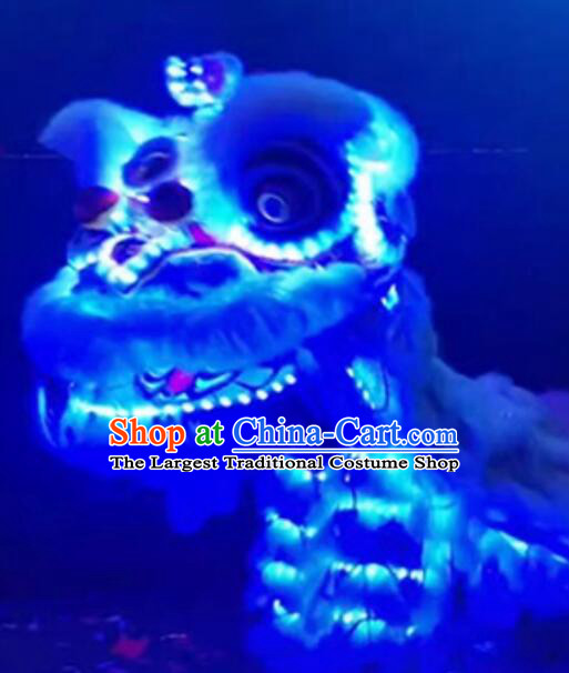 Wool Southern Lion Head Chinese Lion Dance Prop Hok San Lion Remote Control Light Up Lion Dance Costume
