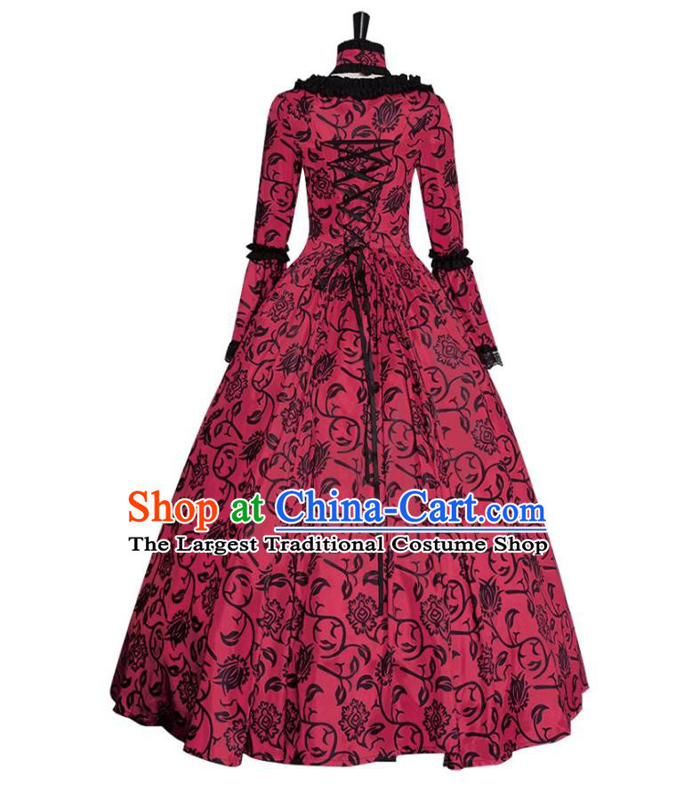 European Medieval Women Royal Court Evening Gown Halloween Party Princess Dress