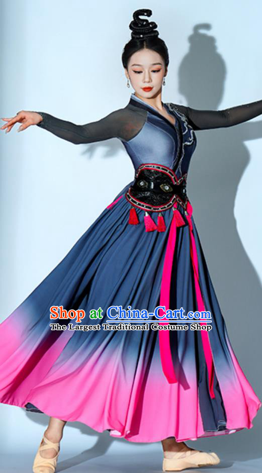 Snow Dragon Chant Dance Performance Dress Jiuzhou Tong Dance Attire Classical Dance Performance Clothing