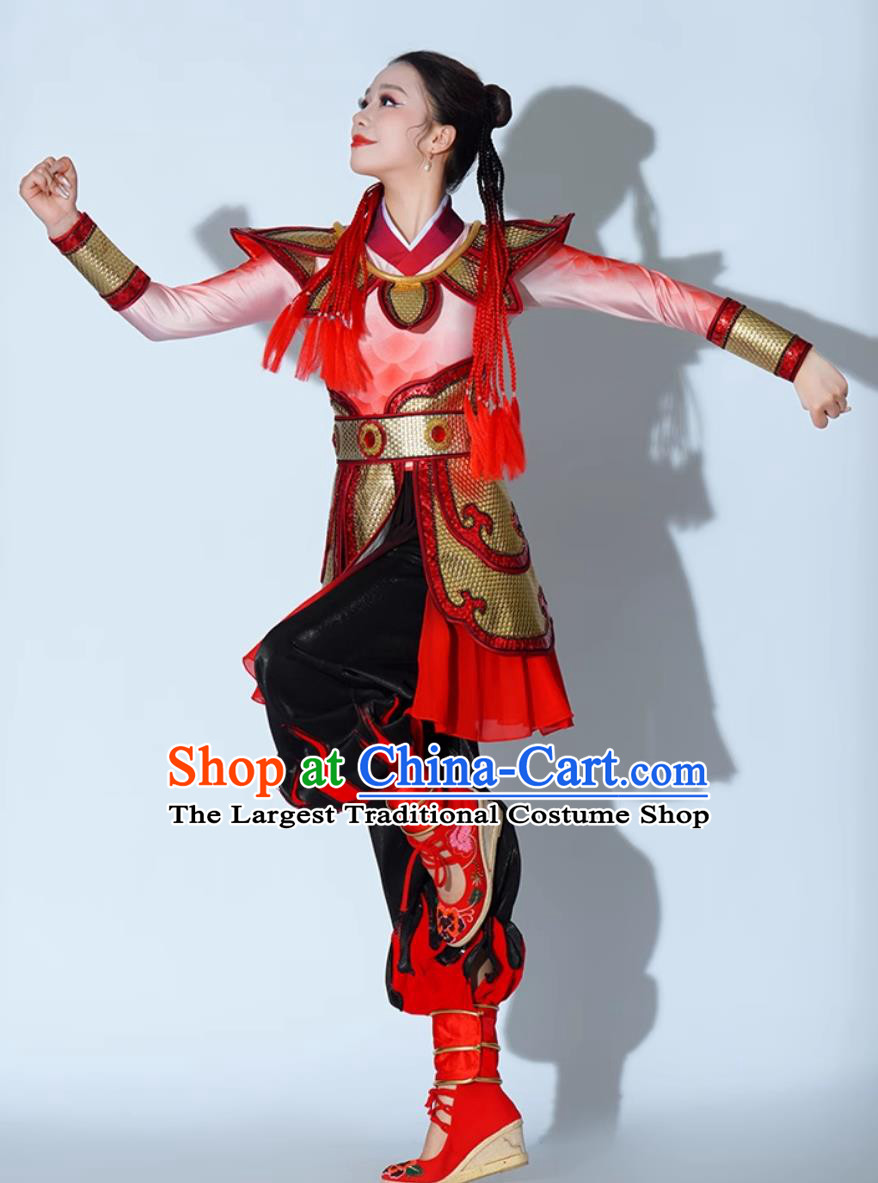Drum Performance Costume Nezha Performance Attire Chinese Celebration Drum Show Clothing
