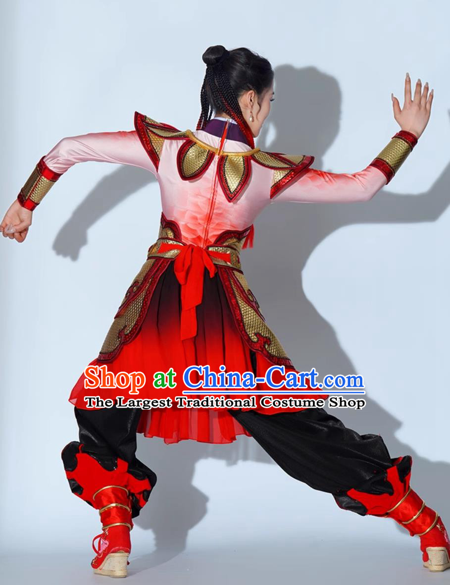 Drum Performance Costume Nezha Performance Attire Chinese Celebration Drum Show Clothing