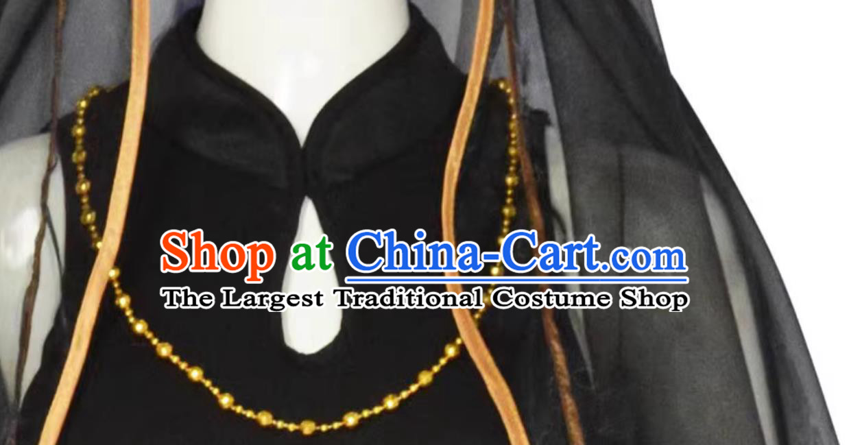 Naruto Cosplay Hyuga Hinata Black Kimono Wedding Dress Performance Costume Anime Long Gown