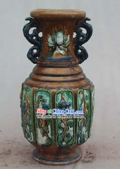 Chinese Classic Archaized Tang San Cai Statue-Tang Dynasty Amphora Jar