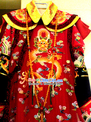 Chinese Embroidered Silk Qi Pao Dress - Mingzhou Oriental Imports