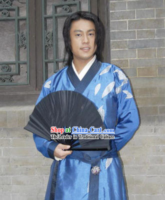 Chinese Traditional Black Bamboo Silk Dance Fan