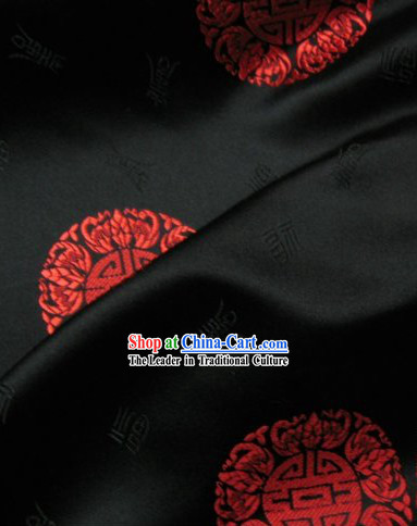 Hundreds of Lucky Fu Silk Fabric