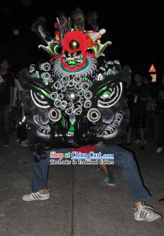 Supreme Chinese Traditional Zhang Fei Lion Dance Costumes Complete Set