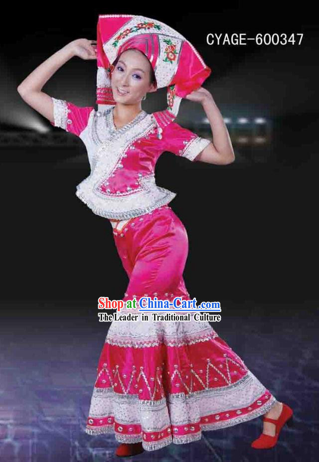 China Guangxi Province Zhuang Ethnic Clothes for Women