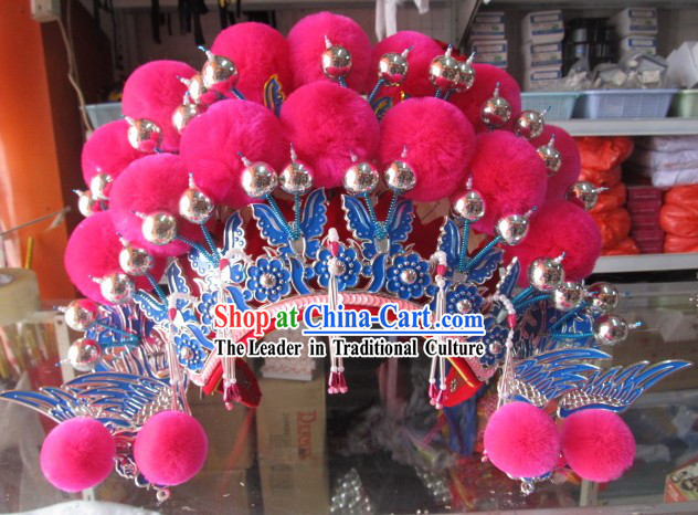 Chinese Peking Opera Mu Guiying seven Stars Phoenix Coronet