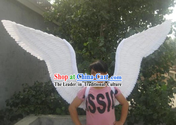 Handmade Pure White Long Feather Angel Wings Dance Performance Prop