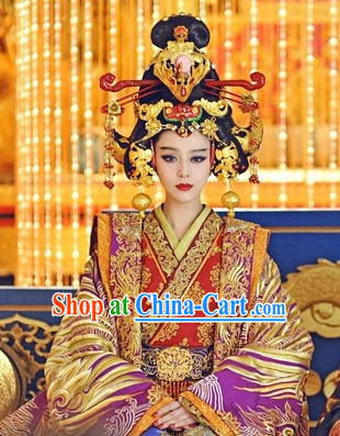 Handmade Chinese Empress Wig and Hair Accessories