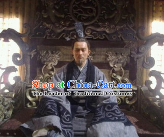 Eastern Zhou Dynasty Spring and Autumn Official Poet Minister Qu Yuan TV Drama Costume Complete Set for Men