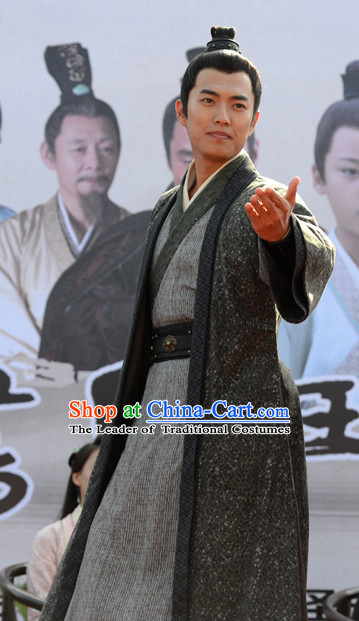 Chinese Costume Chinese Costumes National Garment Outfit Clothing Clothes Ancient Jin Dynasty Men Dresses