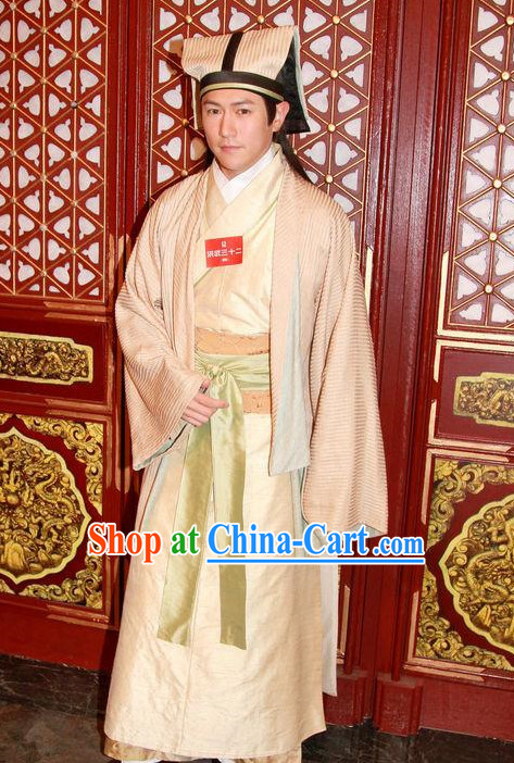 Chinese Student Scholar Dramaturgic Gowns and Coronet and Hat