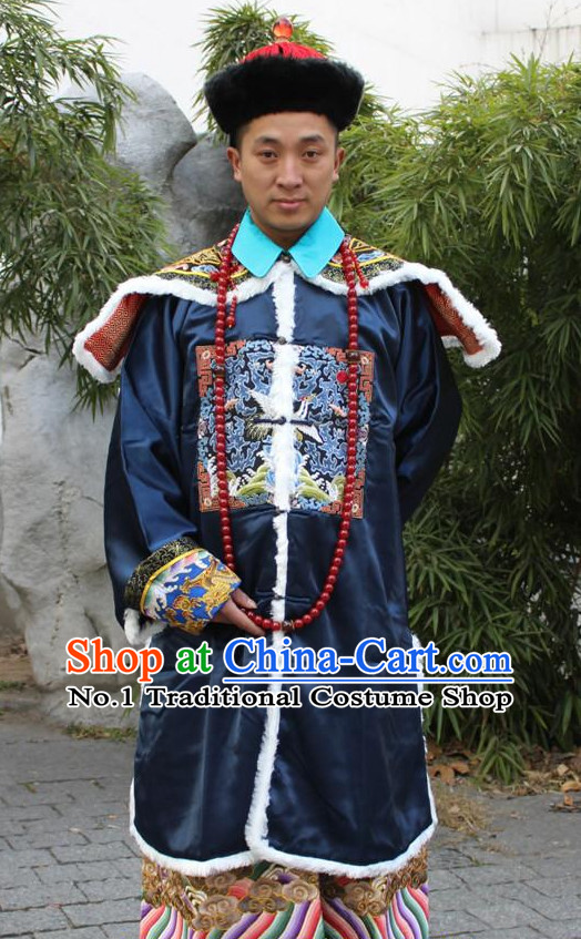 Ancient Chinese Official Costumes and Hat Complete Set for Men