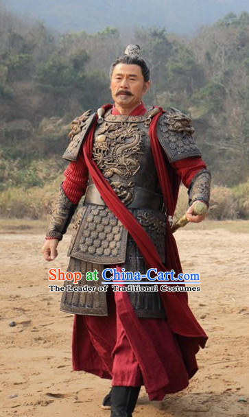Traditional Chinese Ancient Fighter Body Armor Men Suit Complete Set