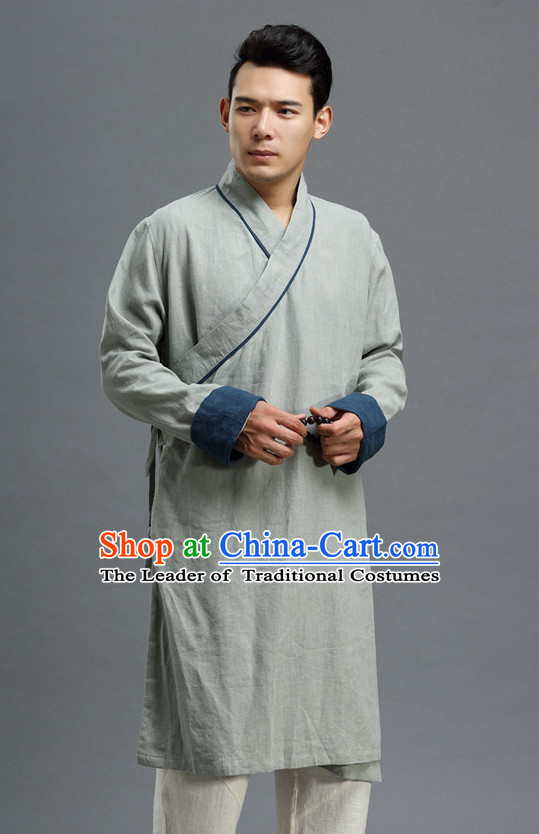 Traditional Mandarin Handmade Flowery Long Coat