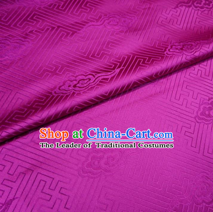 Chinese Traditional Royal Palace Clouds Pattern Design Rosy Brocade Mongolian Robe Fabric Ancient Costume Tang Suit Cheongsam Hanfu Material