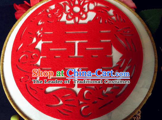 Traditional Handmade Chinese Ancient Classical Wedding Accessories Bride Wedding Flowers Roung Fan