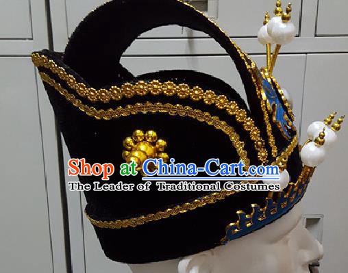 Traditional Ancient Chinese Classical Peking Opera Props Peking Opera Headwear Royal Hat