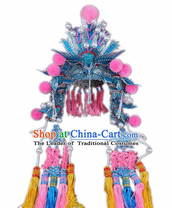 Traditional China Beijing Opera Imperial Empress Phoenix Coronet, Chinese Peking Opera Actress Headwear