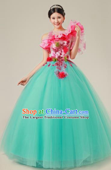 Top Grade Waltz Dance Compere Costume Modern Dance Stage Performance Dress for Women