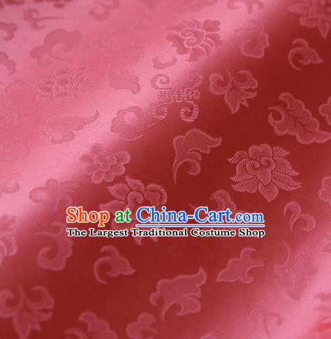 Traditional Asian Classical Pattern Blue Brocade Cloth Drapery Korean Hanbok Palace Satin Silk Fabric