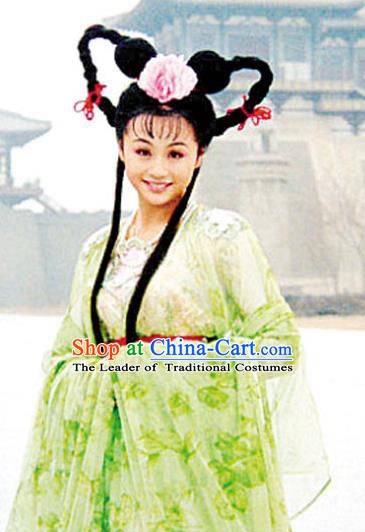 Chinese Traditional Tang Dynasty Palace Princess Wen Cheng Embroidered Dress Replica Costume for Women
