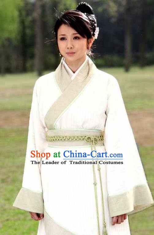 Chinese Ancient Han Dynasty Aristocratic Lady Liu Lanzhi Hanfu Dress Replica Costume for Women