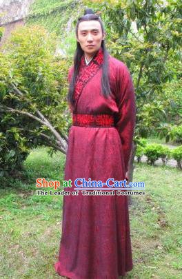 Chinese Ancient Tang Dynasty Nobility Childe Helan Minzhi Replica Costume for Men