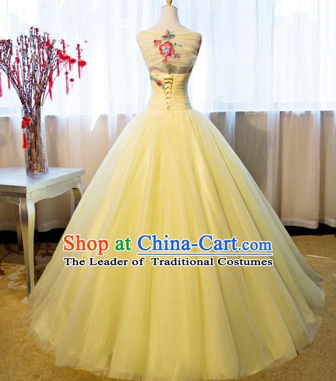 Top Grade Stage Performance Catwalks Costumes Wedding Dress Princess Full Dress Chorus Modern Fancywork Clothing