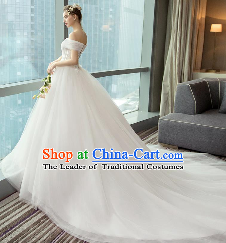 Top Grade Stage Performance Catwalks Costumes Wedding Dress Princess Full Dress Chorus Modern Fancywork Clothing