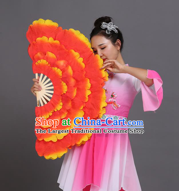 Traditional Peony Feather Dance Fan