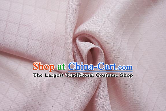 Traditional Chinese Classical Lotus Pattern Design Light Pink Silk Fabric Ancient Hanfu Dress Silk Cloth