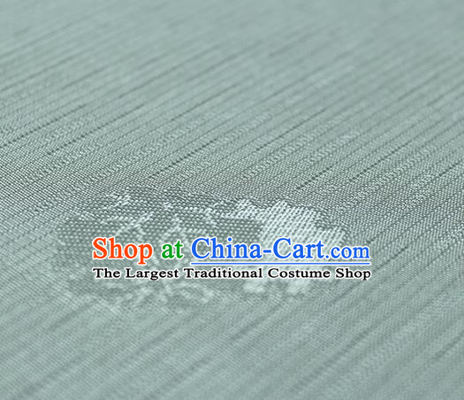 Traditional Chinese Classical Flowers Pattern Design Grey Silk Fabric Ancient Hanfu Dress Silk Cloth