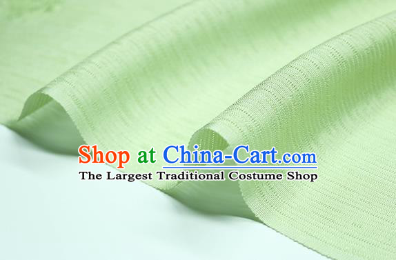 Traditional Chinese Classical Flowers Pattern Design Light Green Silk Fabric Ancient Hanfu Dress Silk Cloth
