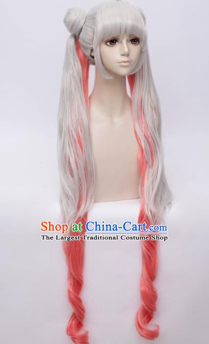 Customized Chinese Cosplay Young Lady Wigs Game Character Hair Accessories Wig Sheath