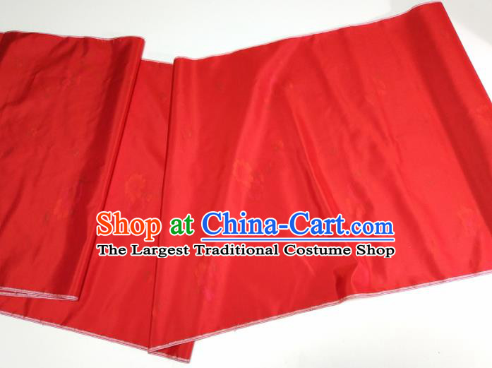 Asian Chinese Traditional Pattern Design Red Silk Fabric China Hanfu Silk Material