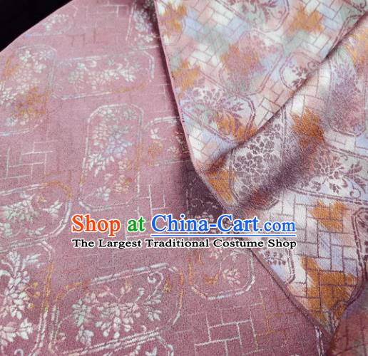 Chinese Traditional Classical Pattern Design Deep Pink Silk Fabric Asian China Cheongsam Silk Material