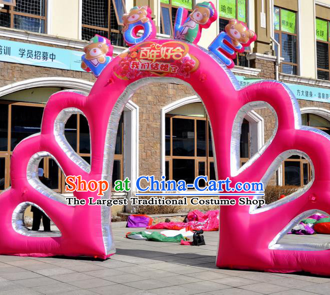 Large Christmas Inflatable Pink Archway Product Models Wedding Inflatable Arches