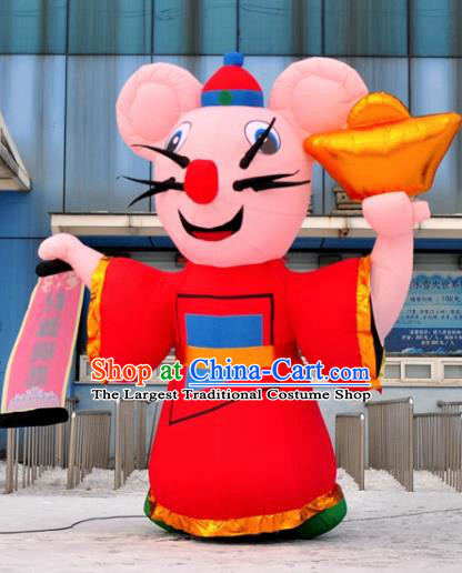 Large Chinese New Year Inflatable Red Rat of Wealth Models Inflatable Arches Archway