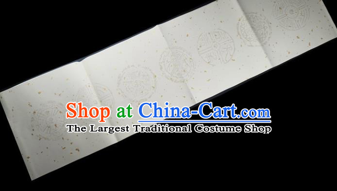 Traditional Chinese Classical Pattern Calligraphy White Scroll Paper Spring Festival Handmade Couplet Xuan Paper Craft