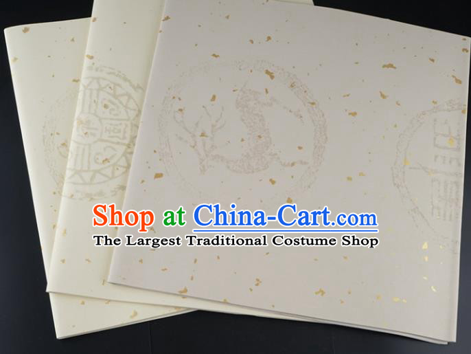 Traditional Chinese Classical Pattern Calligraphy White Scroll Paper Spring Festival Handmade Couplet Xuan Paper Craft