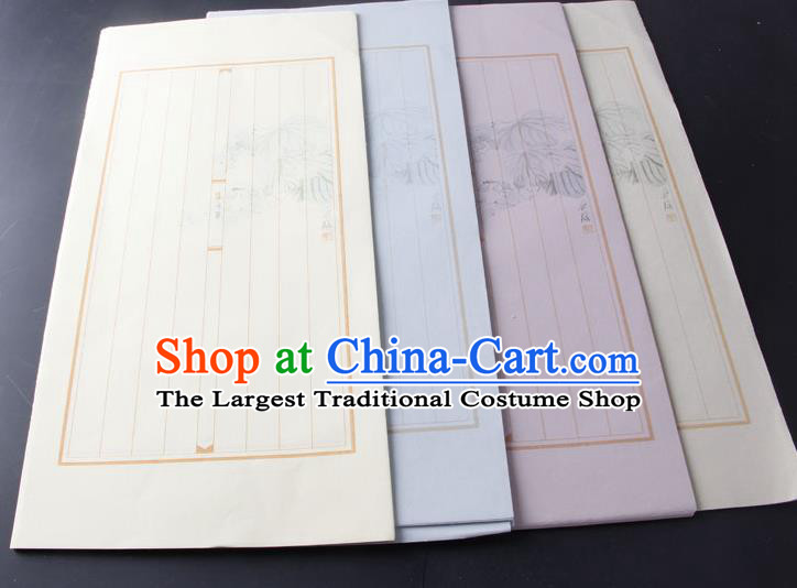 Traditional Chinese Classical Pattern Paper Handmade Calligraphy Xuan Paper Craft