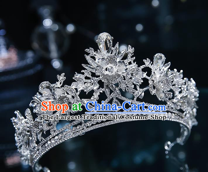 Handmade Baroque Wedding Bride Zircon Royal Crown Classical Jewelry Accessories European Princess Hair Accessories