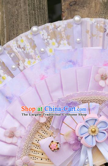 Custom Kimono Folding Fans China Handmade Classical Silk Fan